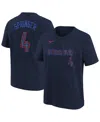 Nike Big Boys And Girls George Springer Navy Toronto Blue Jays Fuse City Connect Name Number T-shirt In Blue