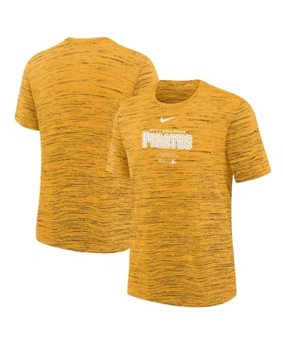 Nike Big Boys And Girls Gold Pittsburgh Pirates Authentic Collection Practice Performance T-shirt