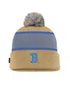 Nike Big Boys And Girls Gold Ucla Bruins 2024 Sideline Peak Cuffed Knit Hat With Pom In Gold