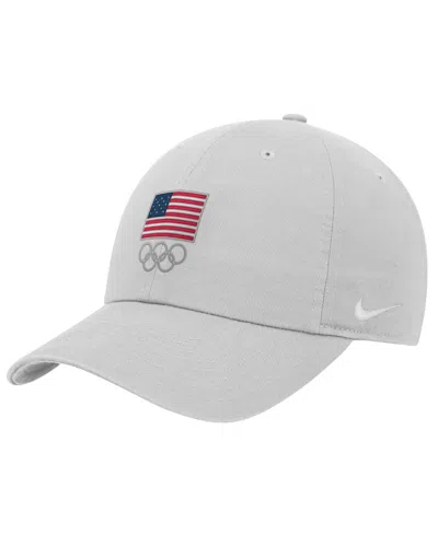 Nike Kids' Big Boys And Girls Gray La28 Summer Olympics Club Adjustable Hat In White