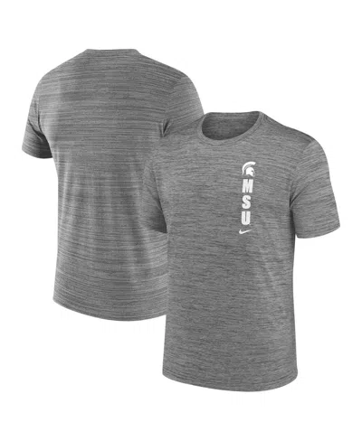 Nike Kids' Big Boys And Girls Gray Michigan State Spartans Velocity T-shirt