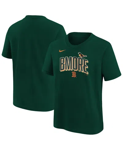 Nike Big Boys And Girls Green Baltimore Orioles 2026 City Connect Wordmark T-shirt