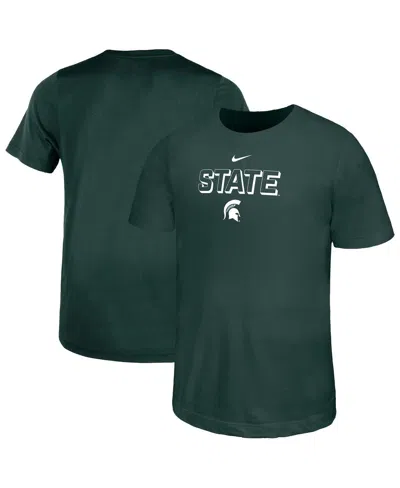 Nike Kids' Big Boys And Girls Green Michigan State Spartans Legend Performance T-shirt In Black