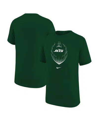Nike Kids' Big Boys And Girls Green New York Jets Legend Icon T-shirt