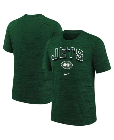 Nike Kids' Big Boys And Girls Green New York Jets Sideline Velocity Performance T-shirt