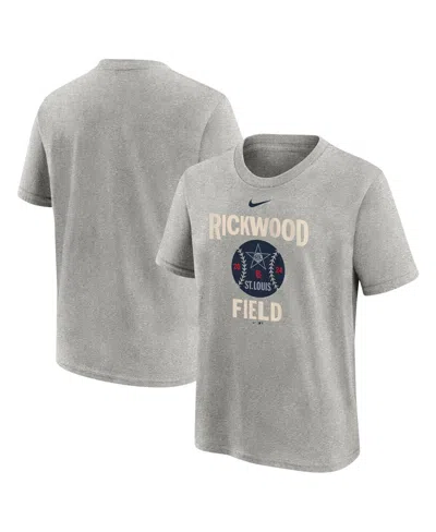 Nike Kids' Big Boys And Girls Heather Charcoal St. Louis Cardinals 2024 Rickwood Classic T-shirt