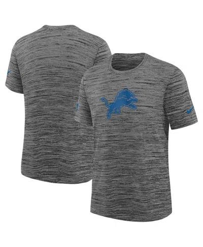 Nike Kids' Big Boys And Girls Heather Gray Detroit Lions Sideline Velocity Performance T-shirt
