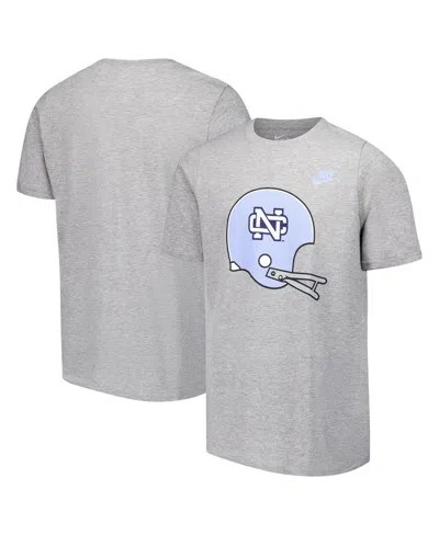 Nike Kids' Big Boys And Girls Heather Gray North Carolina Tar Heels Helmet T-shirt
