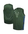 Nike Big Boys And Girls Hunter Green Milwaukee Bucks Courtside Starting Five Team Jersey In Hunter Green