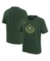 Nike Big Boys And Girls Hunter Green Seattle Storm Essential Logo T-shirt In Hunter Green