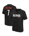 Nike Big Boys And Girls Jackson Holliday Black Baltimore Orioles City Connect Player Name Number T-shirt In Black