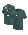 Nike Big Boys And Girls Jalen Hurts Midnight Green Philadelphia Eagles Player Name Number T-shirt In Green