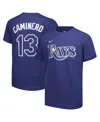 Nike Big Boys And Girls Junior Caminero Navy Tampa Bay Rays Name Number T-shirt In Navy