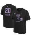 Nike Big Boys And Girls Kate Martin Eclipse Black Golden State Valkyries Explorer Edition Name Number T-s