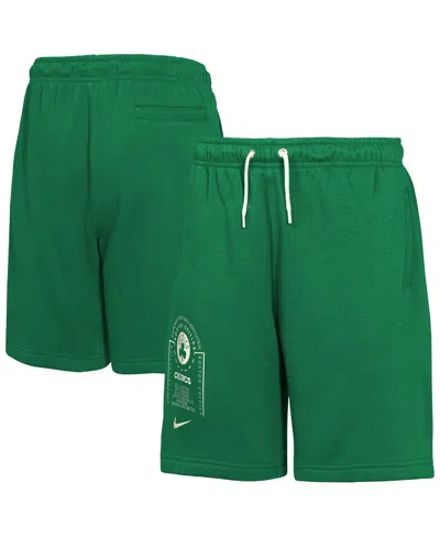 Nike Babies' Big Boys And Girls Kelly Green Boston Celtics Courtside Club Fleece Shorts