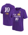 Nike Big Boys And Girls Kelsey Plum Purple Los Angeles Sparks Explorer Edition Name Number T-shirt