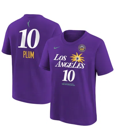 Nike Kids' Big Boys And Girls Kelsey Plum Purple Los Angeles Sparks Explorer Edition Name Number T-shirt