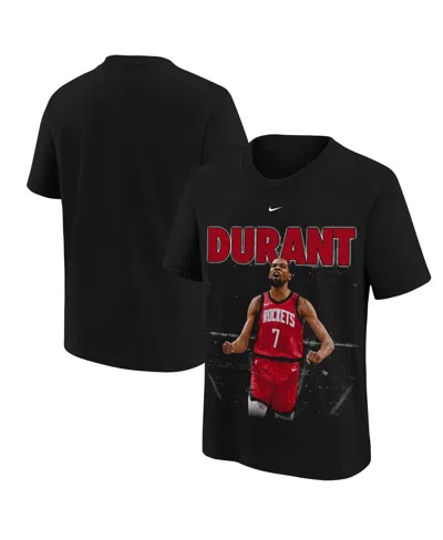Nike Kids' Big Boys And Girls Kevin Durant Black Houston Rockets New Faces X New Places T-shirt
