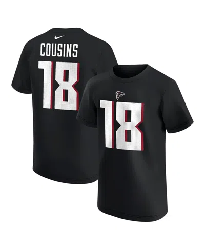 Nike Kids' Big Boys And Girls Kirk Cousins Black Atlanta Falcons Player Name Number T-shirt