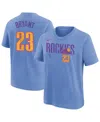 Nike Big Boys And Girls Kris Bryant Light Blue Colorado Rockies Fuse City Connect Name Number T-shirt In Blue