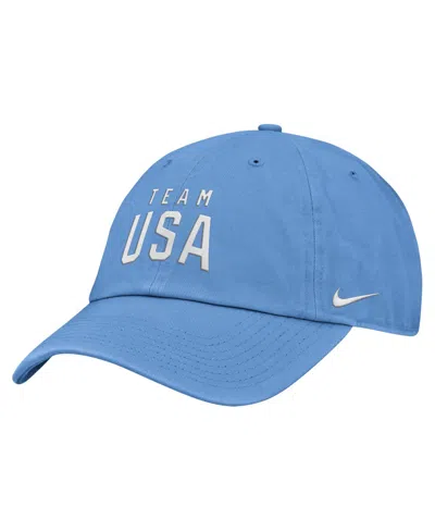 Nike Kids' Big Boys And Girls Light Blue Team Usa Club Unstructured Adjustable Hat