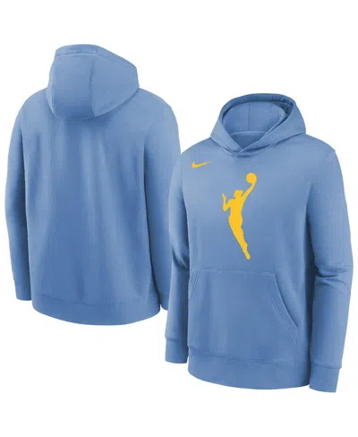 Nike Kids' Big Boys And Girls Light Blue Wnba Logo Essential Team Pullover Hoodie