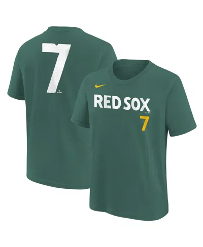 Nike Kids' Big Boys And Girls Masataka Yoshida Green Boston Red Sox 2025 City Connect Fuse Name Number T-shirt