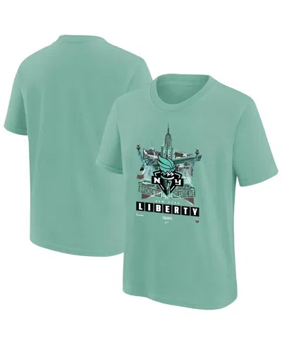 Nike Kids' Big Boys And Girls Mint New York Liberty Original Content T-shirt In Green