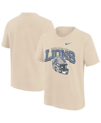 Nike Kids' Big Boys And Girls Natural Detroit Lions Easy Lane T-shirt In Neutral
