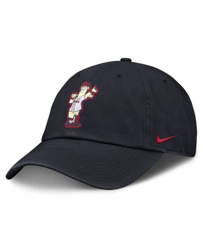 Nike Kids' Big Boys And Girls Navy Atlanta Braves Mascot Club Adjustable Hat In Blue
