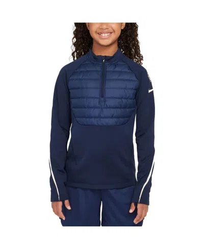 Nike Big Boys And Girls Navy Chelsea 2024/25 Academy Drill Quarter-zip Top