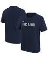 Nike Big Boys And Girls Navy Cleveland Guardians City Connect Wordmark T-shirt In Navy