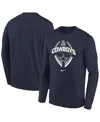 Nike Big Boys And Girls Navy Dallas Cowboys Primetime Legend Iconâ Long Sleeve Performance T-shirt In Blue