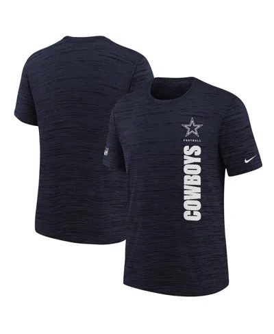 Nike Big Boys And Girls Navy Dallas Cowboys Sideline Velocity Performance T-shirt