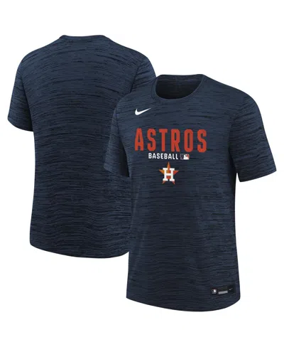 Nike Big Boys And Girls Navy Houston Astros Authentic Collection Velocity Dri-fit T-shirt In Black