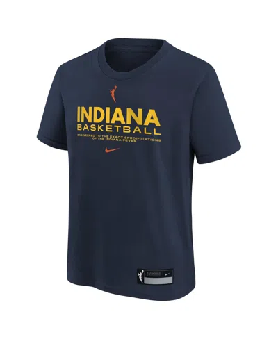 Nike Kids' Big Boys And Girls Navy Indiana Fever Legend Practice Performance T-shirt In Blue
