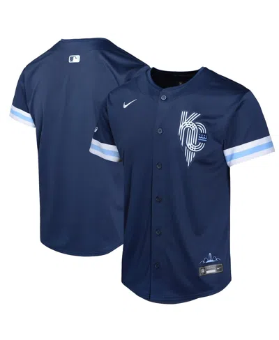 Nike Kids' Big Boys And Girls Navy Kansas City Royals City Connect Limited Jersey