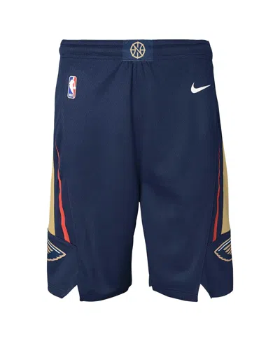 Nike Big Boys And Girls Navy New Orleans Pelicans Swingman Performance Shorts – Icon Edition