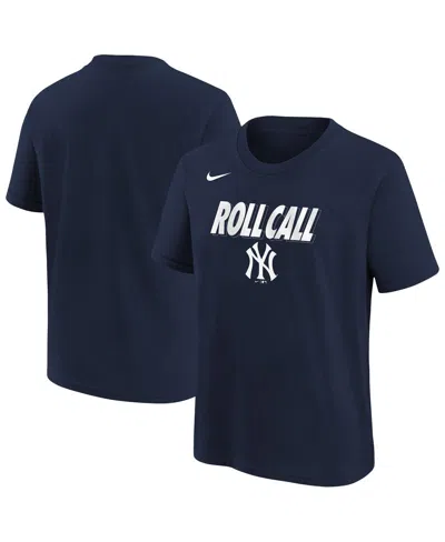Nike Kids' Youth  Navy New York Yankees Local T-shirt In Blue
