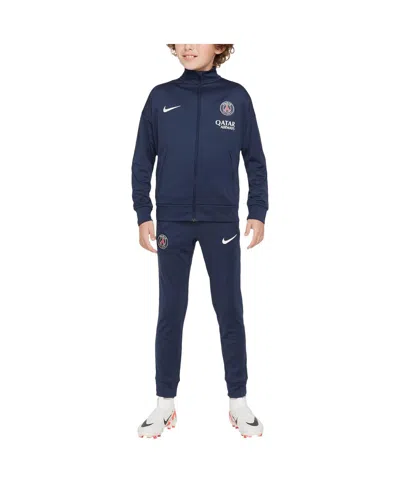 Nike Kids' Big Boys And Girls Navy Paris Saint-germain 2024/25 Academy Pro Performance Full-zip Track Suit