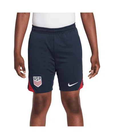 Nike Kids' Big Boys And Girls Navy Usmnt 2024 Strike Performance Shorts
