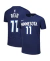 Nike Big Boys And Girls Naz Reid Navy Minnesota Timberwolves Icon Edition Name Number T-shirt In Navy