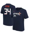 Nike Big Boys And Girls Nolan Ryan Navy Houston Astros Fuse City Connect Name Number T-shirt In Blue