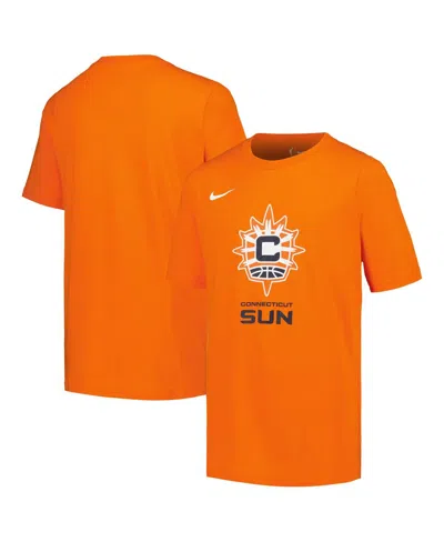 Nike Kids' Big Boys And Girls Orange Connecticut Sun Essential Logo T-shirt