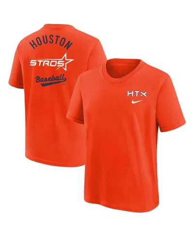Nike Kids' Big Boys And Girls Orange Houston Astros 2025 City Connect T-shirt