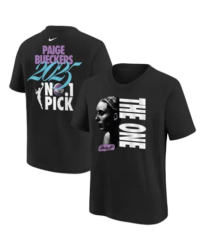 Nike Kids' Big Boys And Girls Paige Bueckers Black 2025 Wnba Draft The One T-shirt