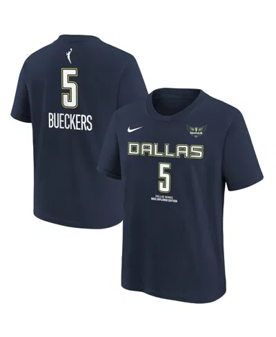 Nike Kids' Big Boys And Girls Paige Bueckers Navy Dallas Wings 2025 Wnba Draft Explorer Edition Name Number T-s