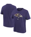 Nike Big Boys And Girls Purple Baltimore Ravens Primary Logo Legend T-shirt In Purple