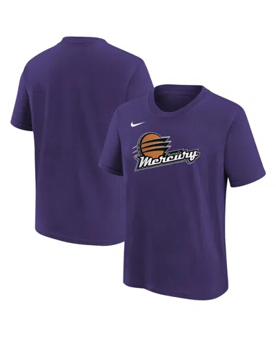 Nike Kids' Big Boys And Girls Purple Phoenix Mercury Essential Logo T-shirt