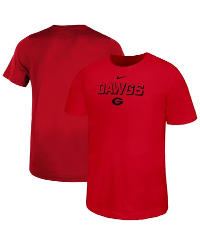 Nike Kids' Big Boys And Girls Red Georgia Bulldogs Legend Performance T-shirt